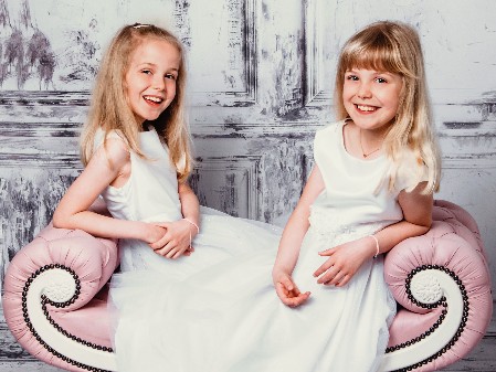 Kommunion Foto Mädchen, Zwillinge, Fotoshootin